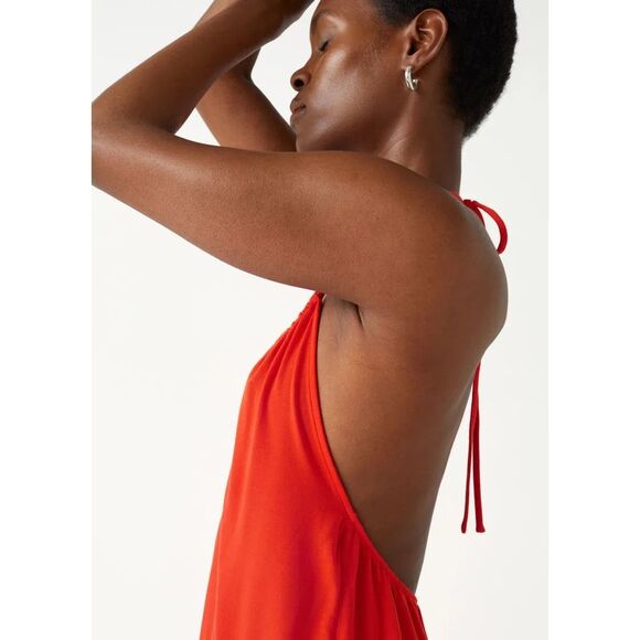 & Other Stories Strappy Halter Mini Dress – Red Orange – Size XS - Picture 1 of 10